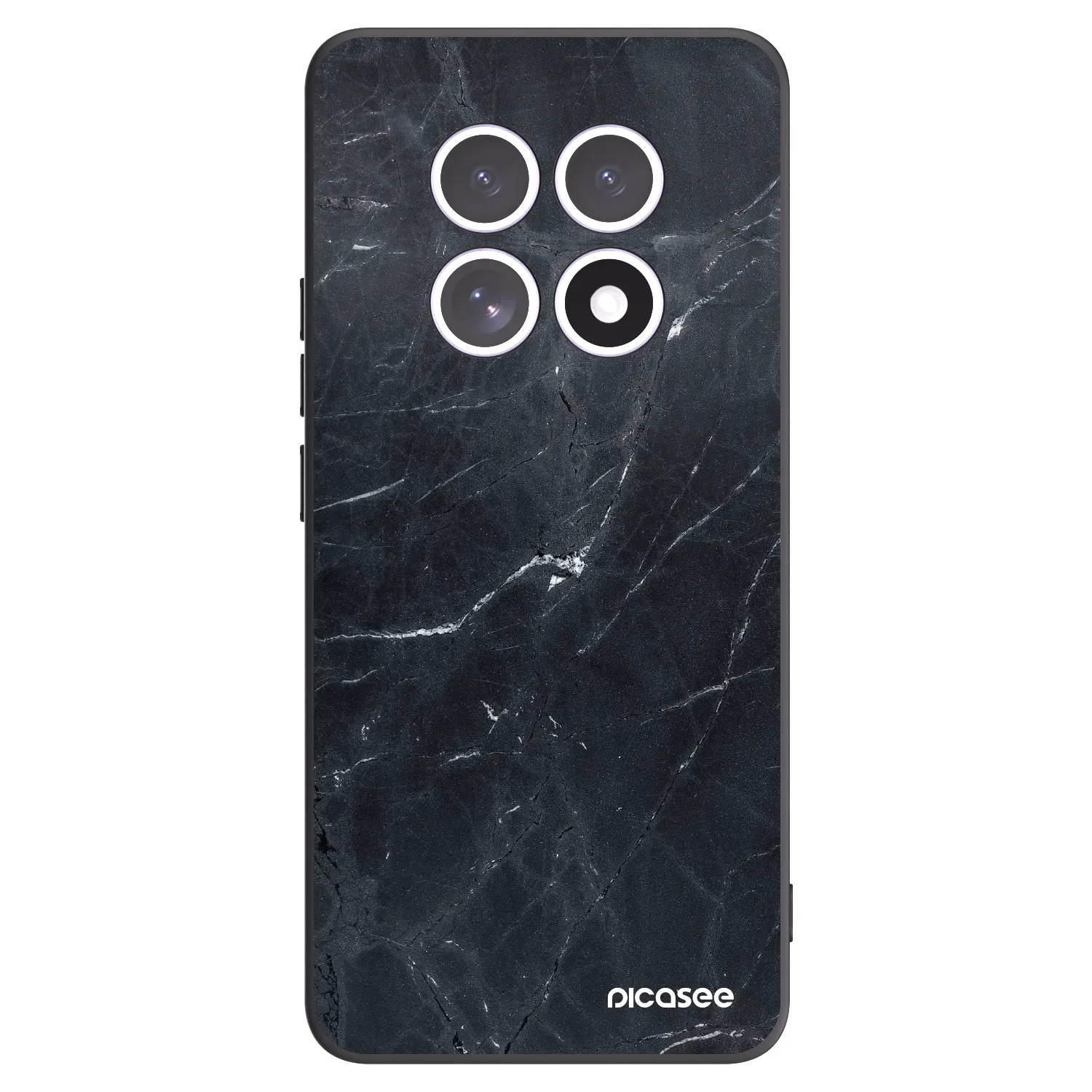 Picasee silikonový černý obal pro Xiaomi Redmi Note 15 5G - Black marble