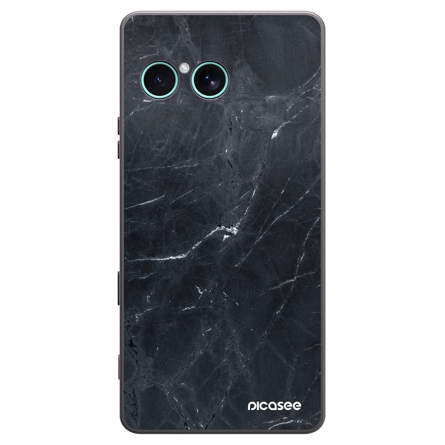 Picasee silikonový černý obal pro Sony Xperia 10 VII - Black marble