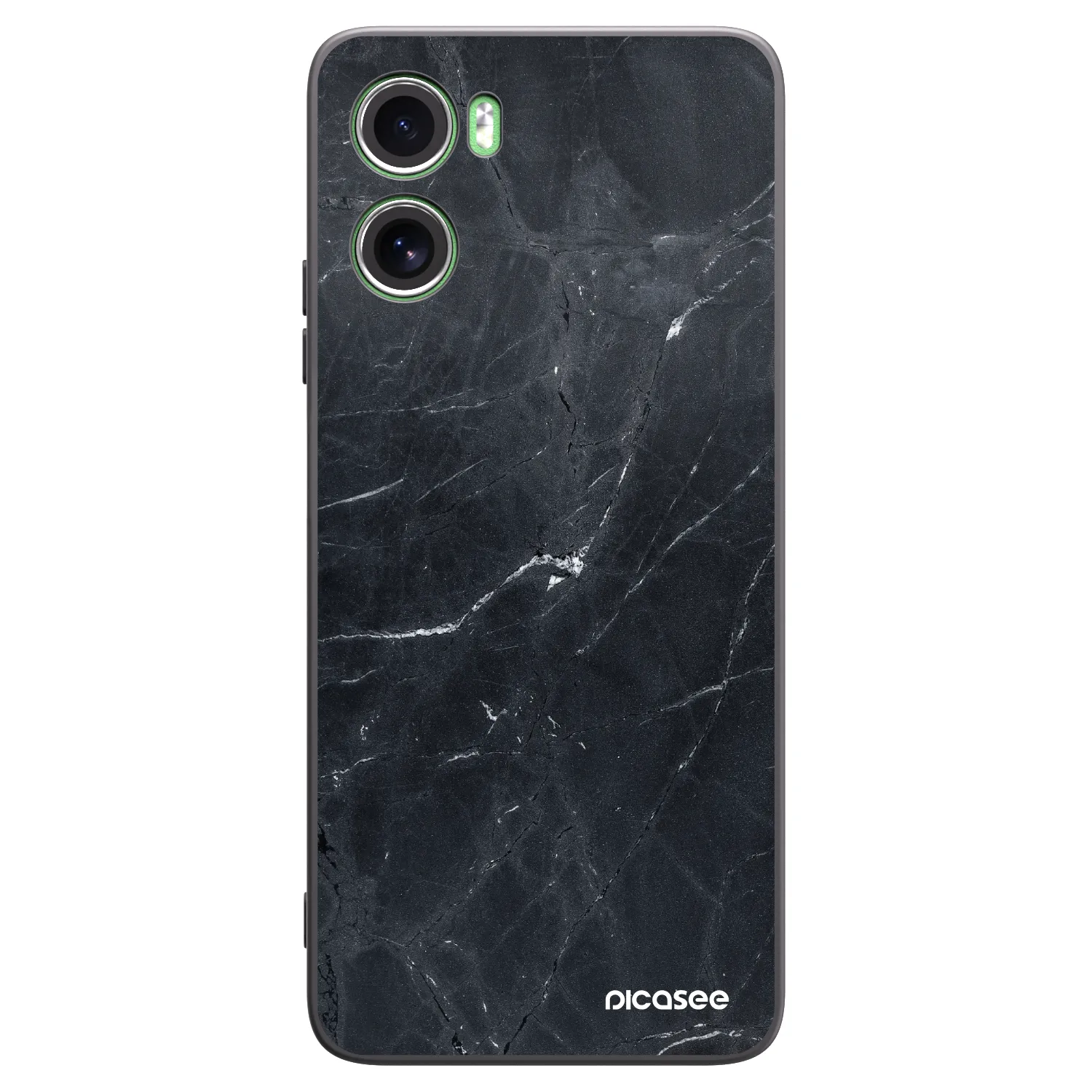 Picasee silikonový černý obal pro Motorola Moto G06 - Black marble
