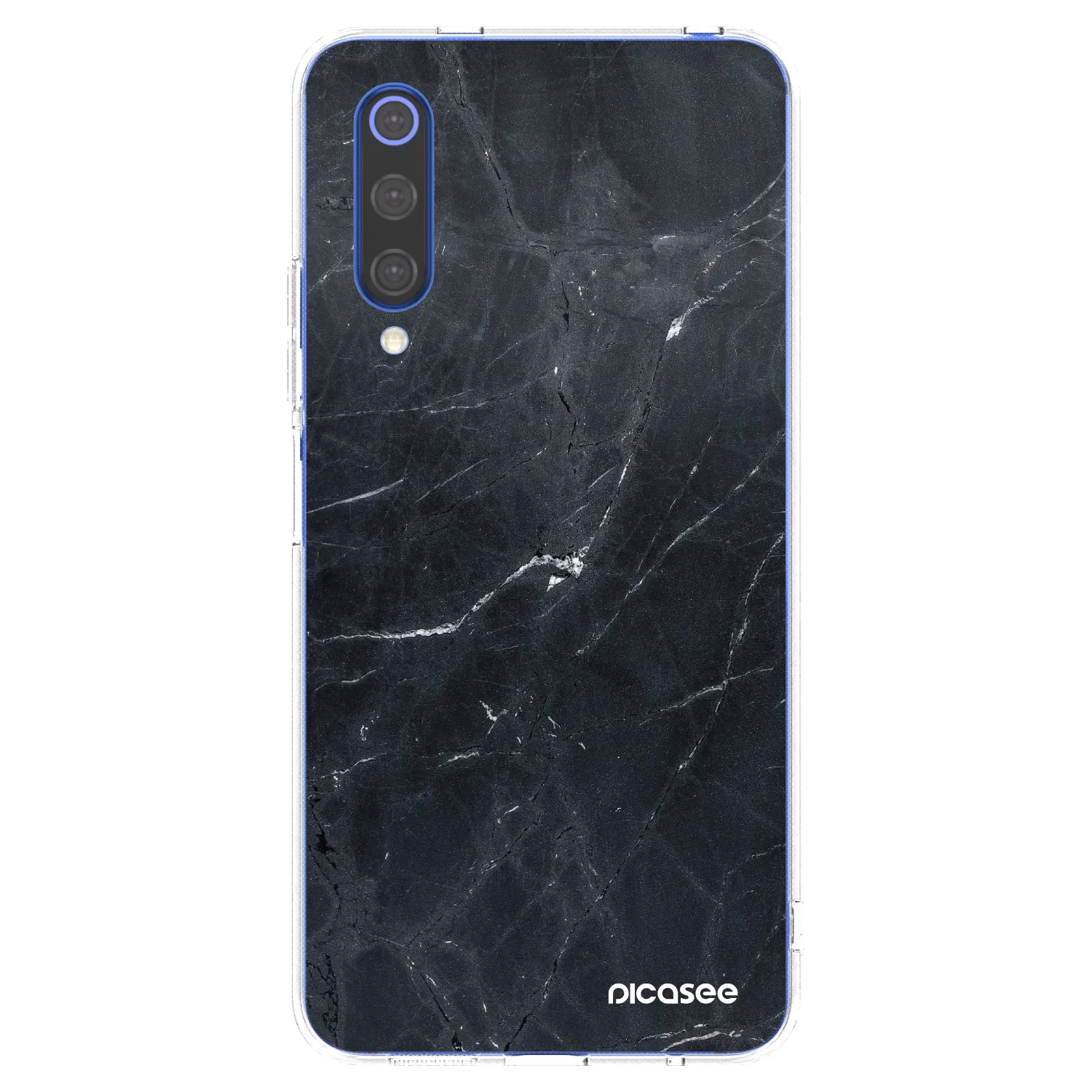 Picasee silikonový průhledný obal pro Xiaomi Mi 9 SE - Black marble