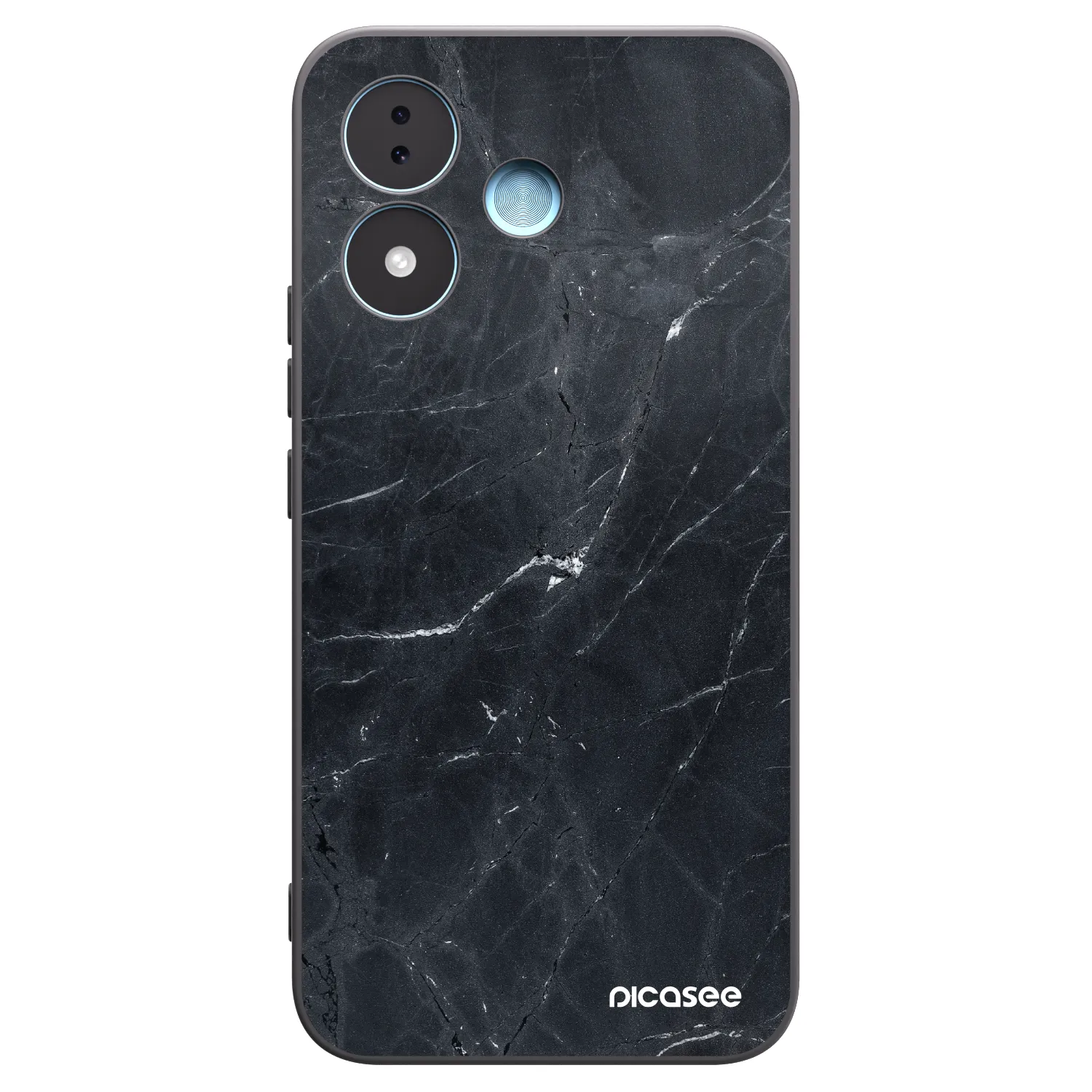 Picasee silikonový černý obal pro Xiaomi Redmi Note 17 5G - Black marble