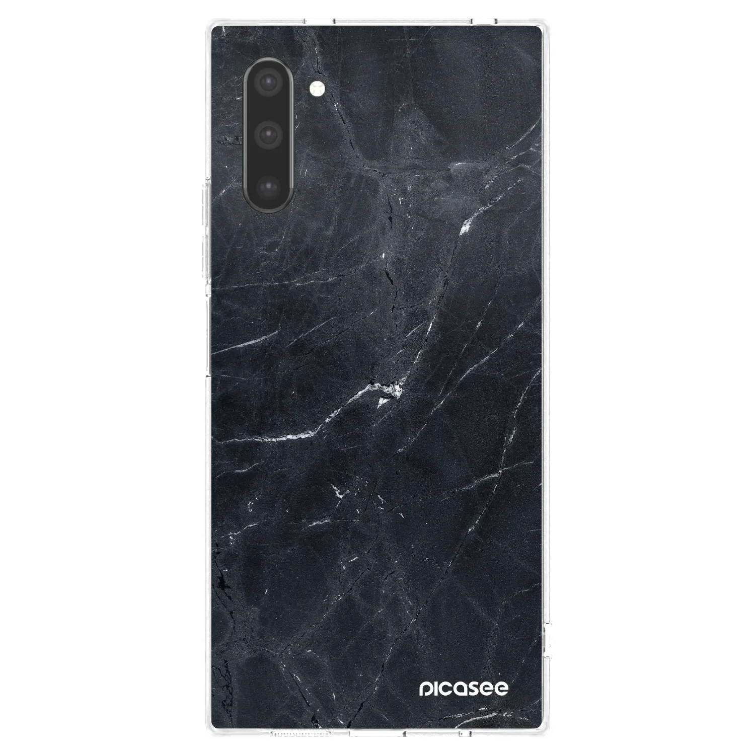 Picasee silikonový průhledný obal pro Samsung Galaxy Note 10 N970F - Black marble