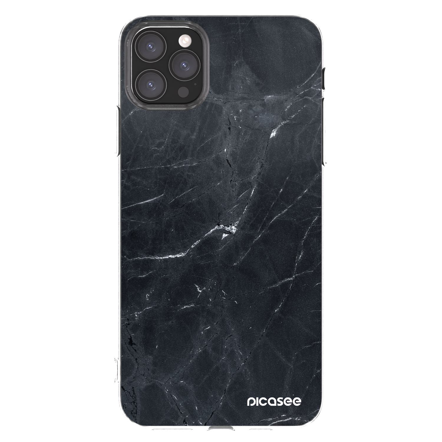 Picasee silikonový průhledný obal pro Apple iPhone 11 Pro Max - Black marble