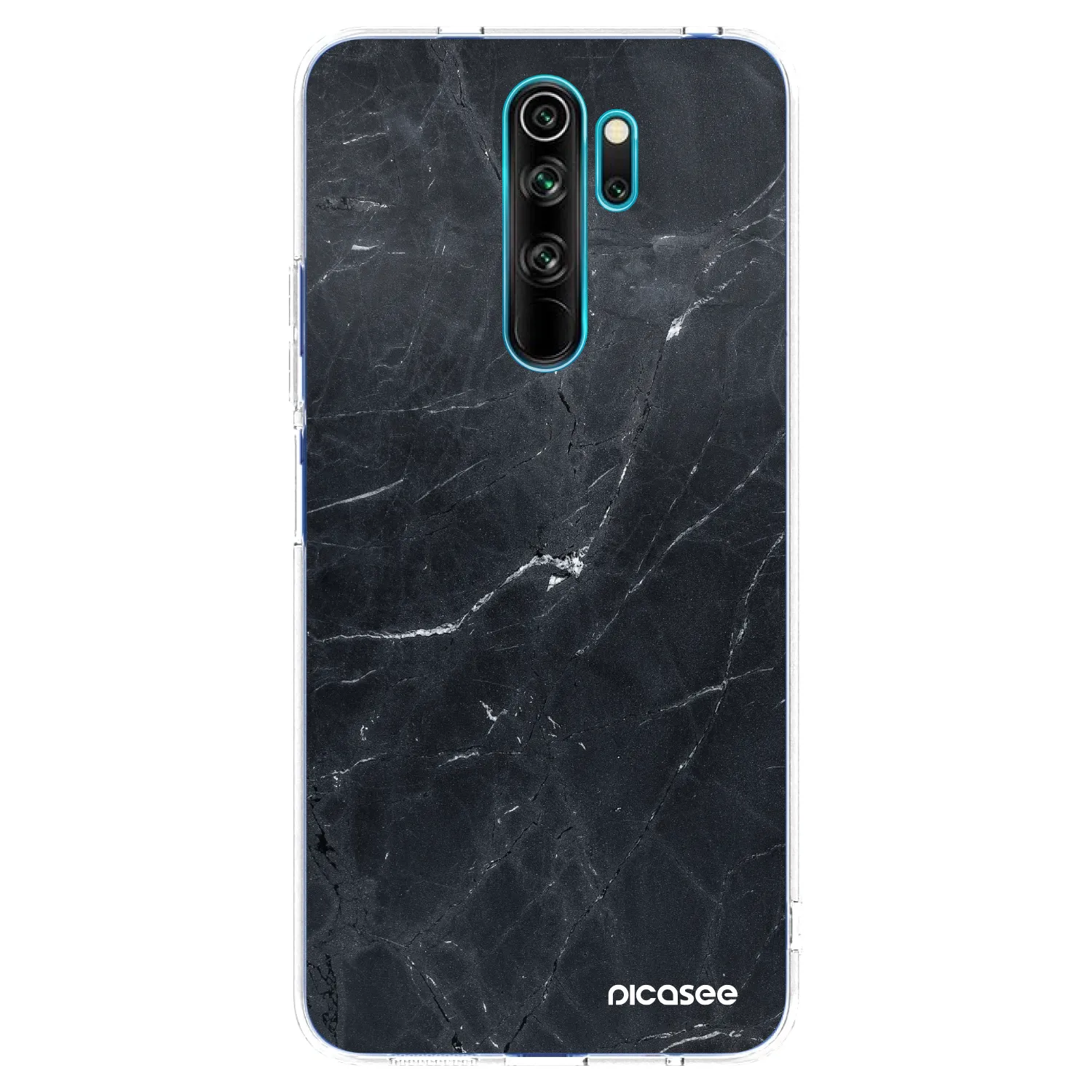 Picasee silikonový průhledný obal pro Xiaomi Redmi Note 8 Pro - Black marble