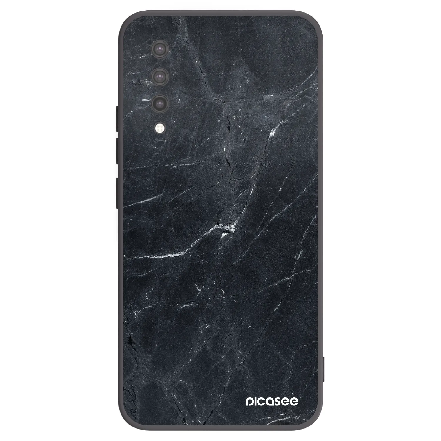 Picasee silikonový černý obal pro Xiaomi Mi 9 Lite - Black marble