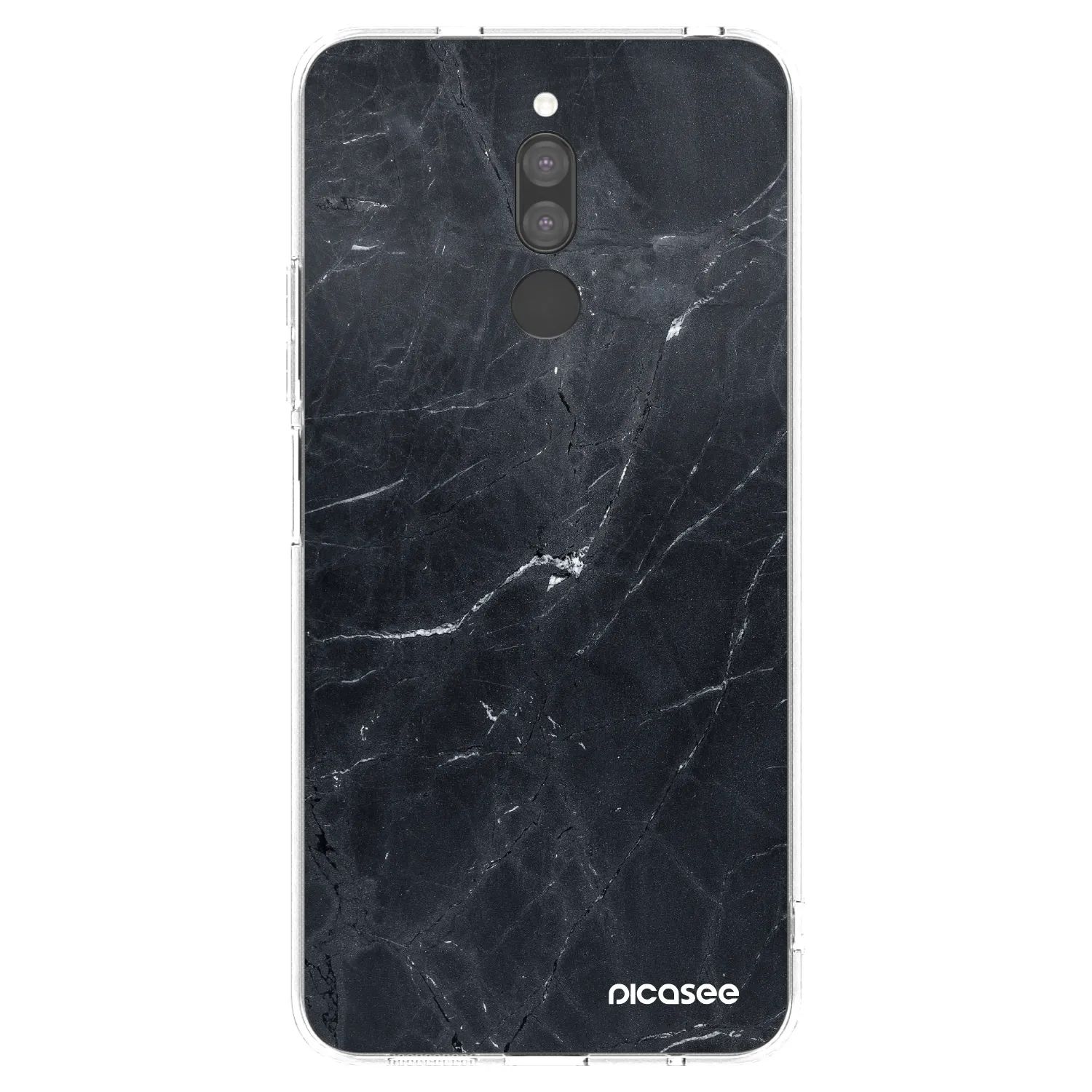 Picasee silikonový průhledný obal pro Xiaomi Redmi 8 - Black marble