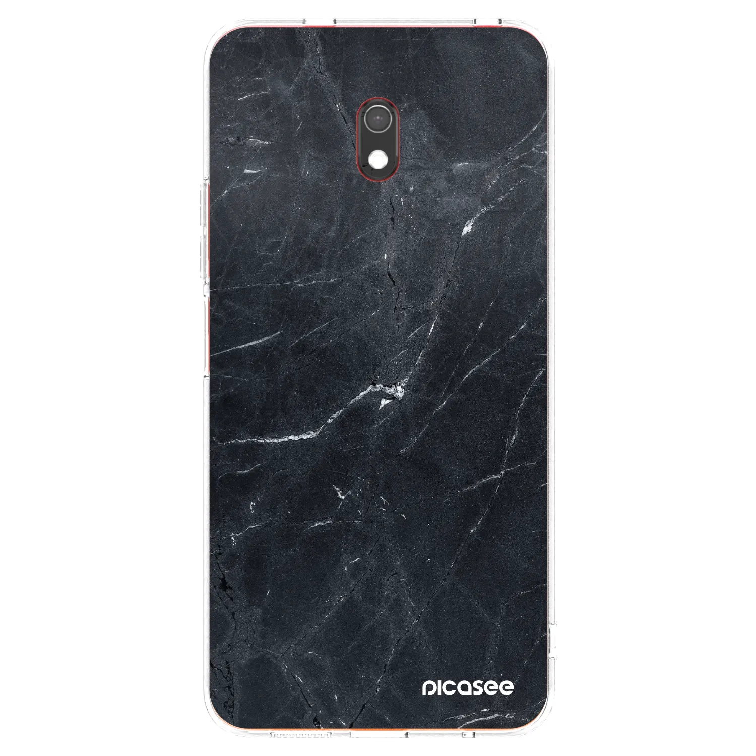 Picasee silikonový průhledný obal pro Xiaomi Redmi 8A - Black marble
