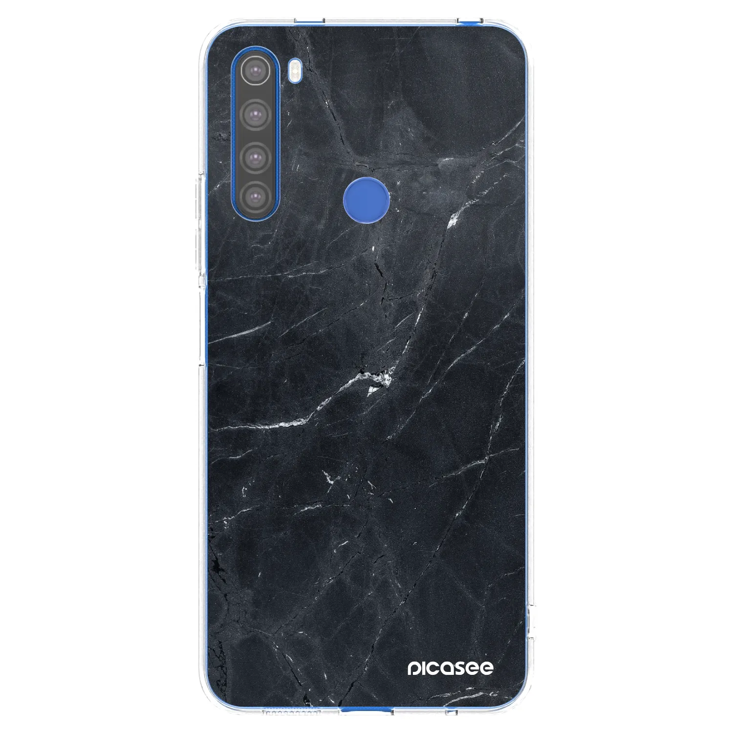 Picasee silikonový průhledný obal pro Xiaomi Redmi Note 8T - Black marble