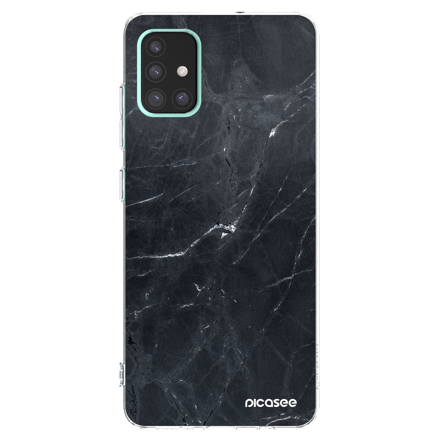 Picasee silikonový průhledný obal pro Samsung Galaxy A51 A515F - Black marble