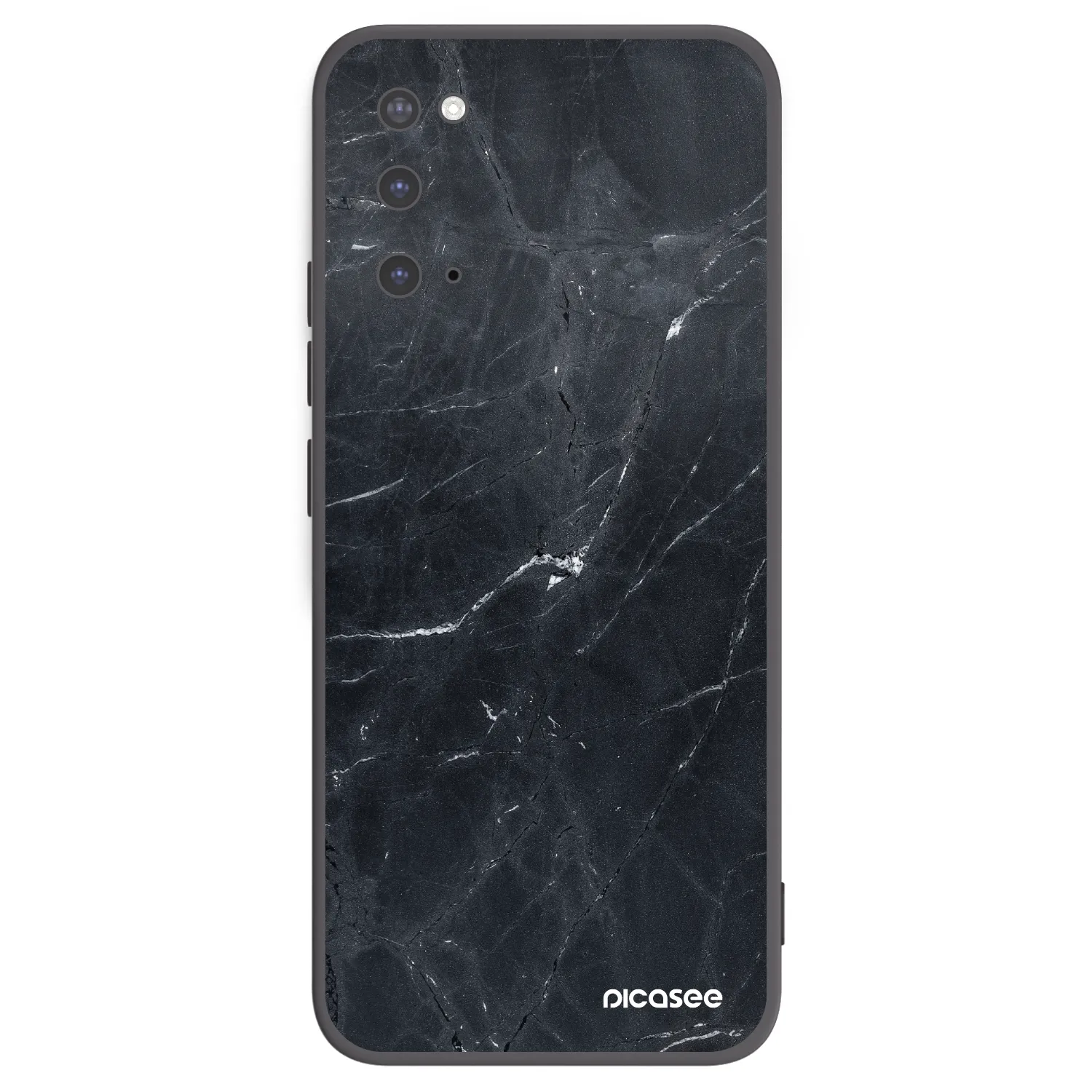Picasee silikonový černý obal pro Samsung Galaxy S20 G980F - Black marble