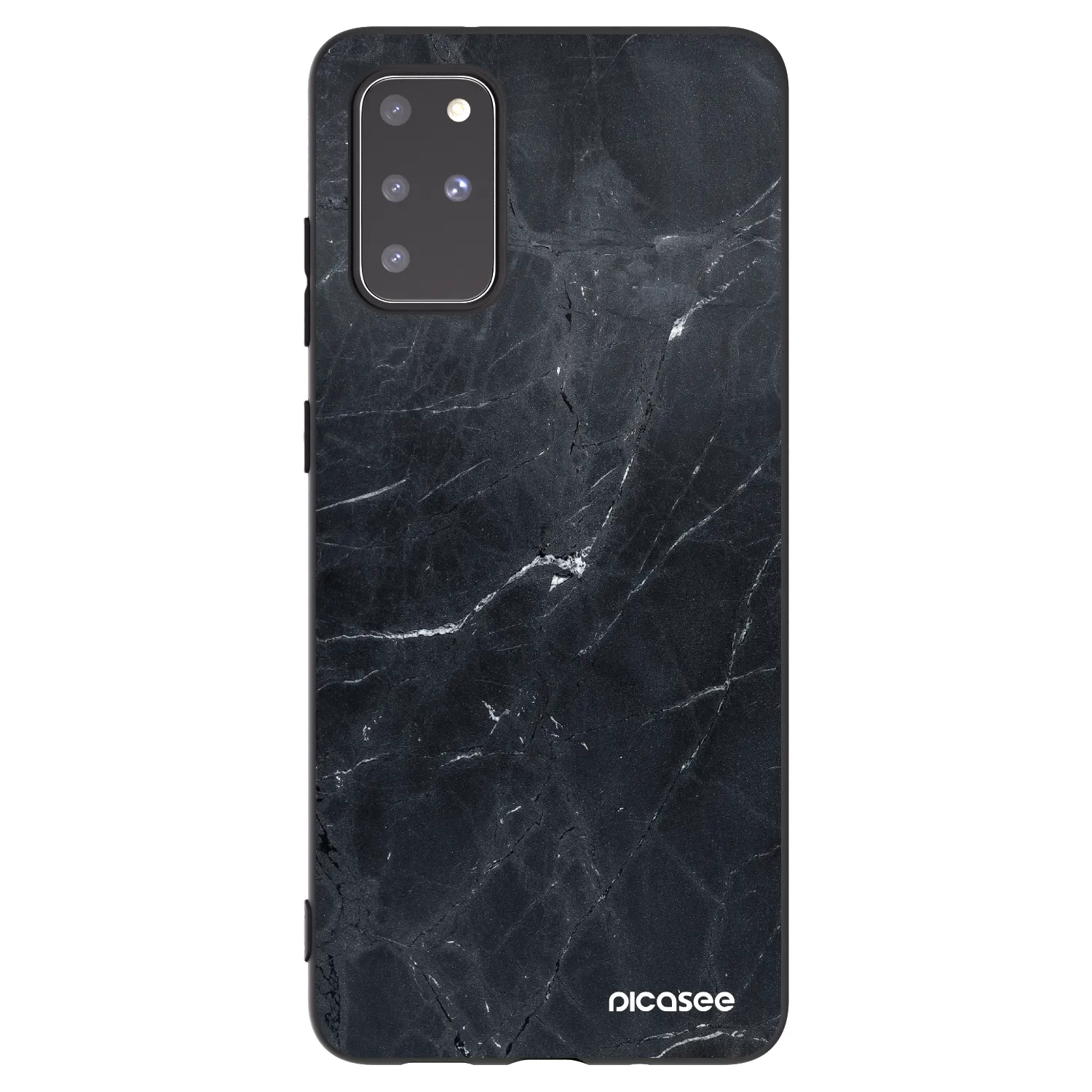 Picasee silikonový černý obal pro Samsung Galaxy S20+ G985F - Black marble