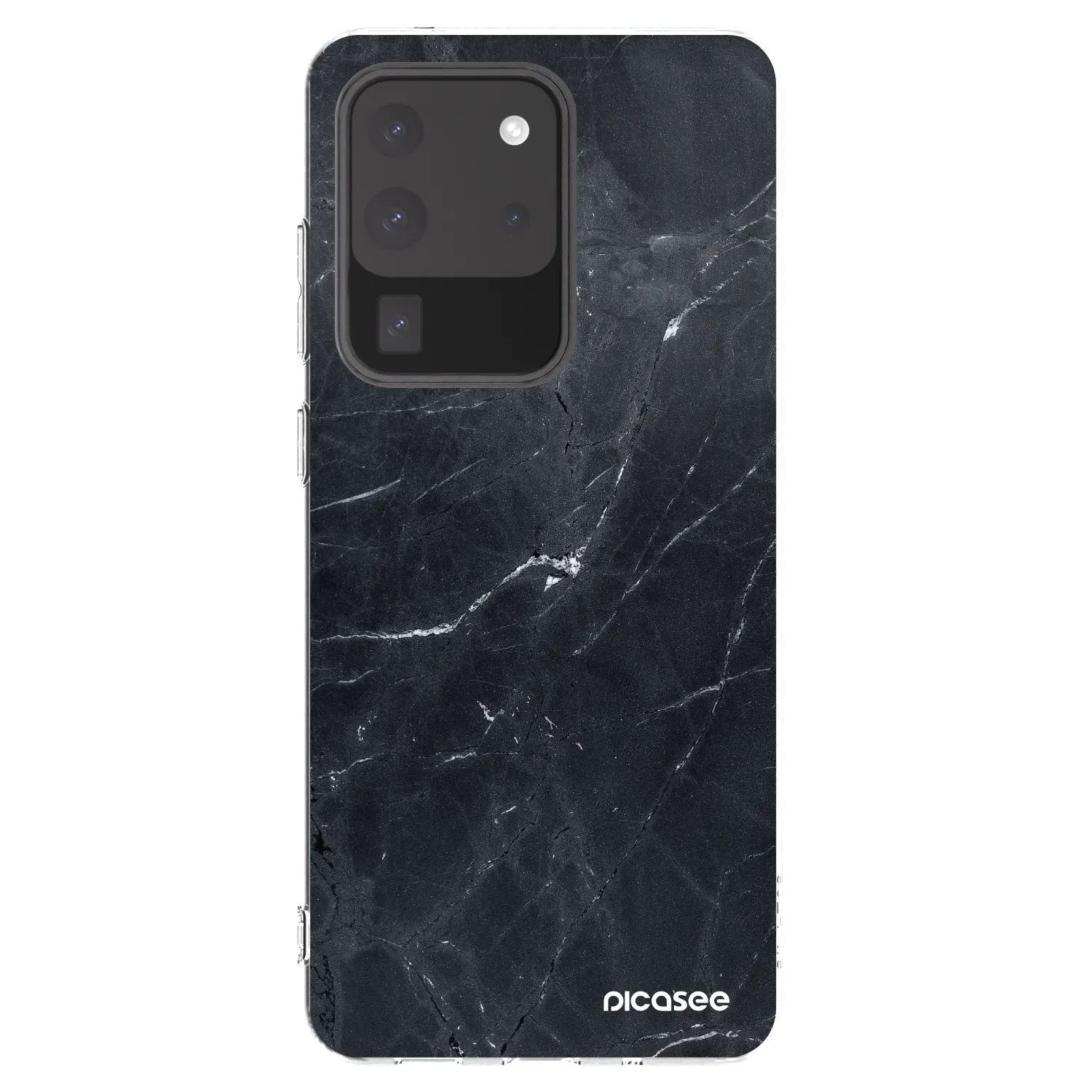 Picasee silikonový průhledný obal pro Samsung Galaxy S20 Ultra 5G G988F - Black marble