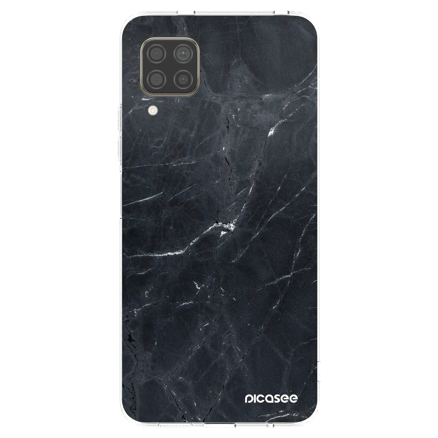 Picasee silikonový průhledný obal pro Huawei P40 Lite - Black marble