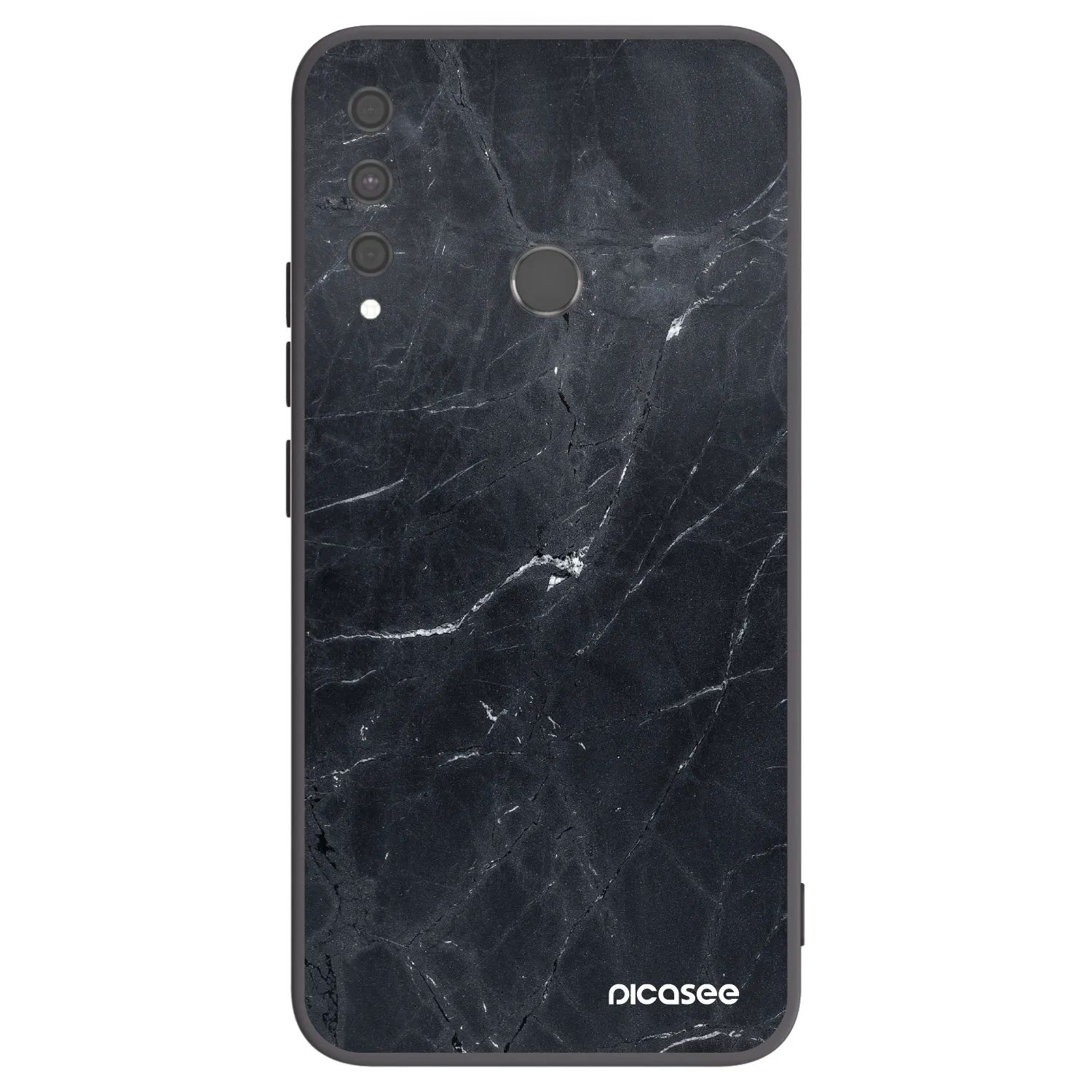 Picasee silikonový černý obal pro Huawei P40 Lite E - Black marble