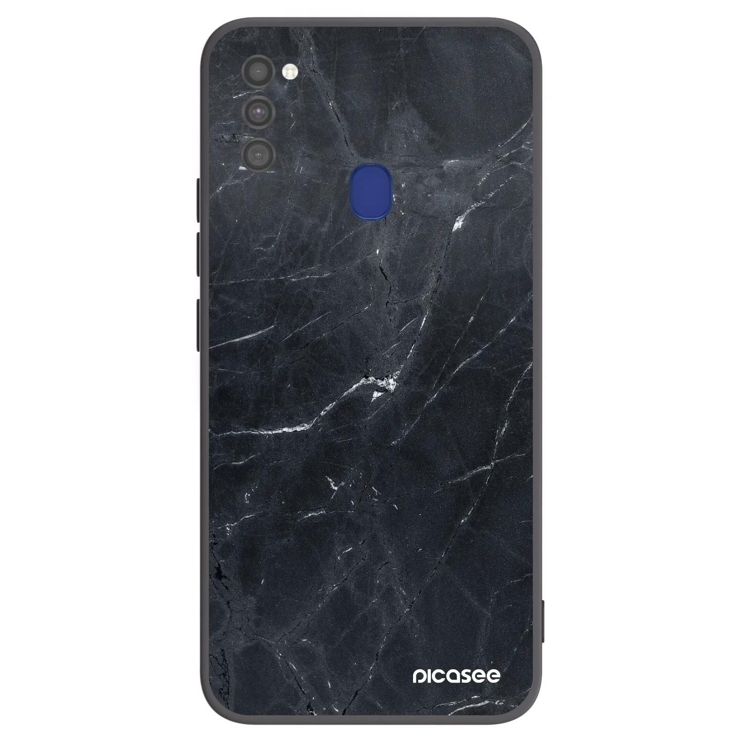 Picasee silikonový černý obal pro Samsung Galaxy M21 M215F - Black marble