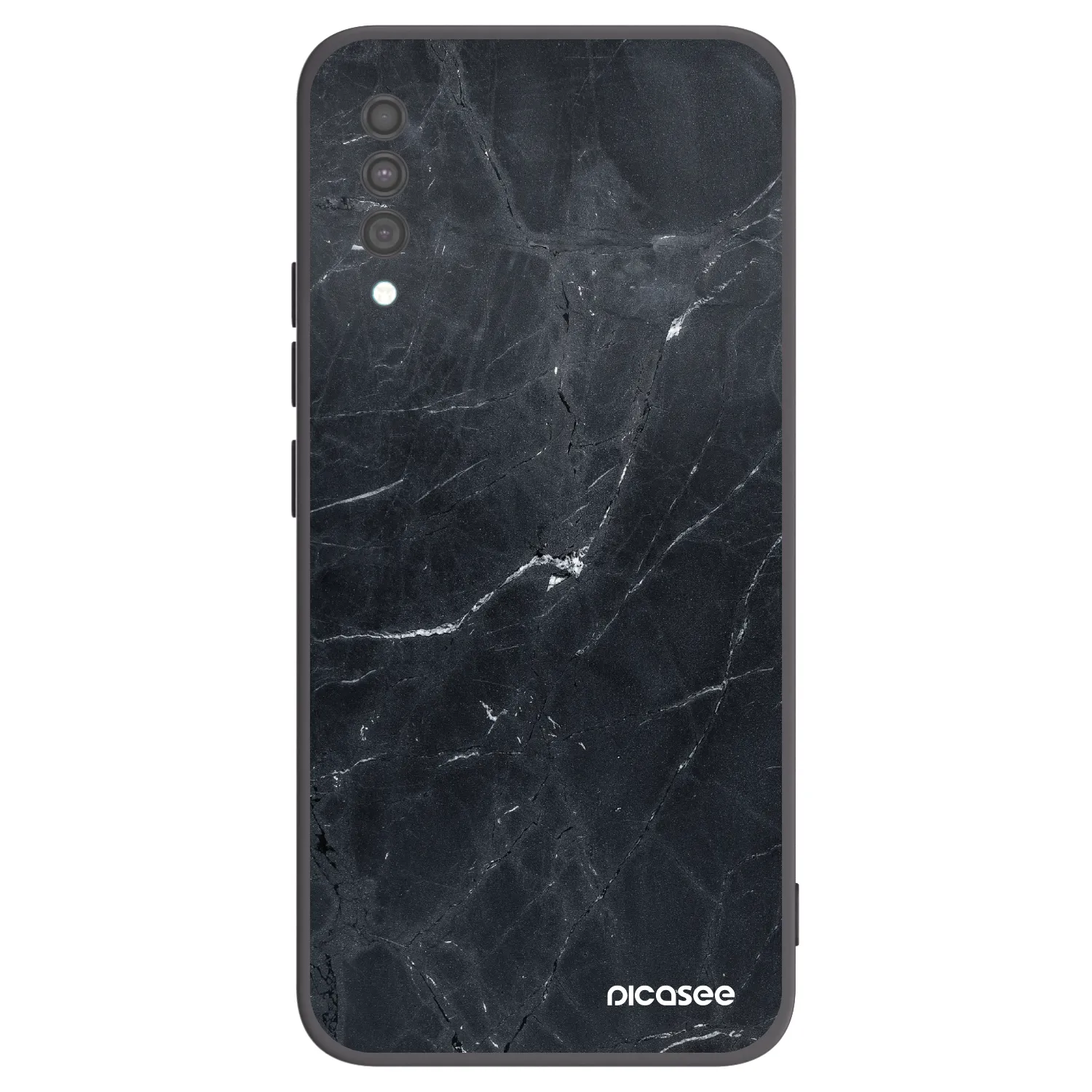 Picasee silikonový černý obal pro Samsung Galaxy A30s A307F - Black marble