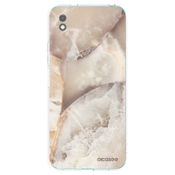 Picasee silikonový černý obal pro Xiaomi Redmi 9A - Cream marble