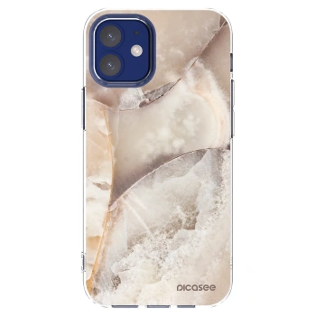 Picasee silikonový průhledný obal pro Apple iPhone 12 mini - Cream marble
