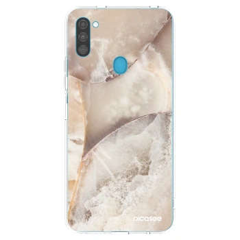 Picasee silikonový průhledný obal pro Samsung Galaxy M11 - Cream marble