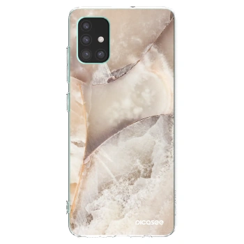 Picasee silikonový průhledný obal pro Samsung Galaxy M51 M515F - Cream marble