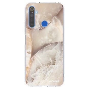 Picasee silikonový průhledný obal pro Realme 5 - Cream marble