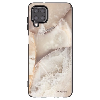 Picasee silikonový černý obal pro Samsung Galaxy A12 A125F - Cream marble