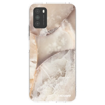 Picasee silikonový průhledný obal pro Xiaomi Poco M3 - Cream marble