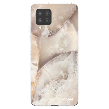 Picasee silikonový průhledný obal pro Samsung Galaxy A42 A426B - Cream marble