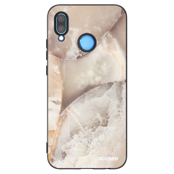 Picasee silikonový černý obal pro Huawei P20 Lite - Cream marble