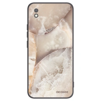 Picasee silikonový černý obal pro Xiaomi Redmi 9AT - Cream marble