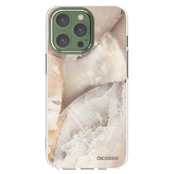 Picasee silikonový průhledný obal pro Apple iPhone 13 Pro - Cream marble