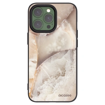 Picasee silikonový černý obal pro Apple iPhone 13 Pro - Cream marble