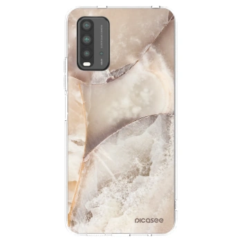 Picasee silikonový černý obal pro Xiaomi Redmi 9T - Cream marble