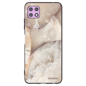 Picasee silikonový černý obal pro Samsung Galaxy A22 A226B 5G - Cream marble