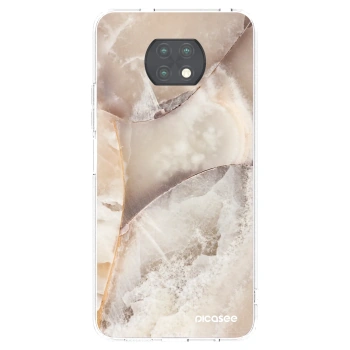Picasee silikonový průhledný obal pro Xiaomi Redmi Note 9T - Cream marble