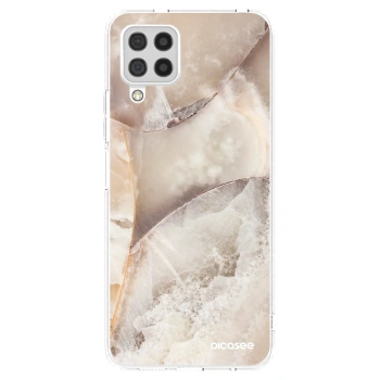Picasee silikonový průhledný obal pro Samsung Galaxy A22 A225F 4G - Cream marble
