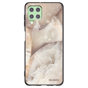 Picasee silikonový černý obal pro Samsung Galaxy A22 A225F 4G - Cream marble