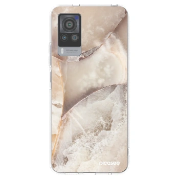 Picasee silikonový průhledný obal pro Vivo X60 Pro 5G - Cream marble