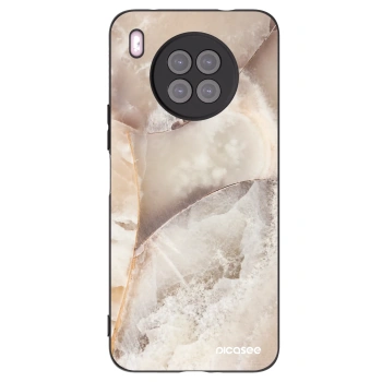 Picasee silikonový černý obal pro Huawei Nova 8i - Cream marble