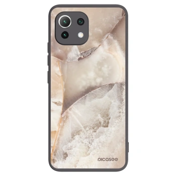 Picasee silikonový černý obal pro Xiaomi 11 Lite 5G NE - Cream marble