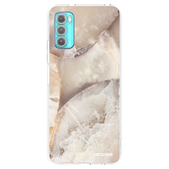 Picasee silikonový průhledný obal pro Motorola Moto G60 - Cream marble