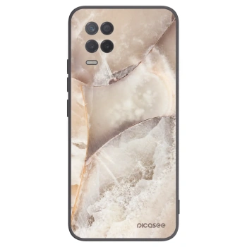Picasee silikonový černý obal pro Realme 8 5G - Cream marble