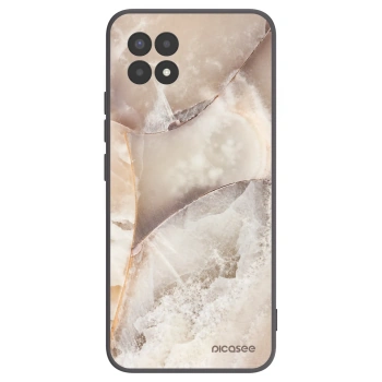 Picasee silikonový černý obal pro Realme 8i - Cream marble