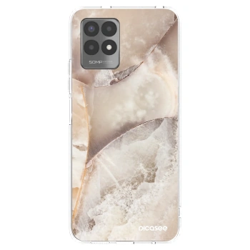 Picasee silikonový průhledný obal pro Realme 8i - Cream marble