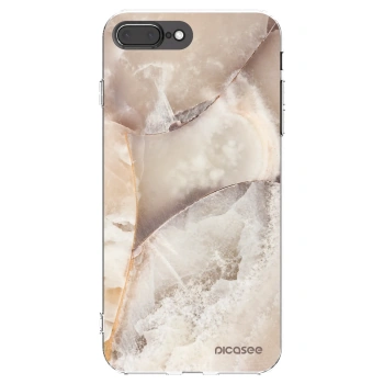 Picasee silikonový průhledný obal pro Apple iPhone 7 Plus - Cream marble