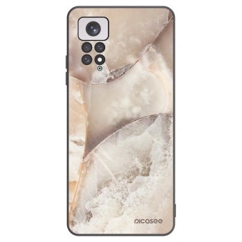 Picasee silikonový černý obal pro Xiaomi Redmi Note 11 - Cream marble