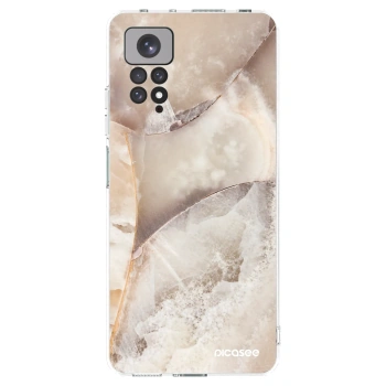 Picasee silikonový průhledný obal pro Xiaomi Redmi Note 11S 4G - Cream marble