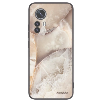 Picasee silikonový černý obal pro Xiaomi 12 Pro - Cream marble