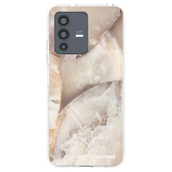 Picasee silikonový průhledný obal pro Vivo V23 5G - Cream marble