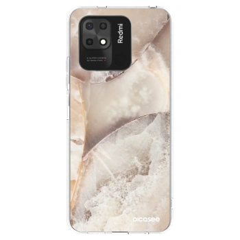Picasee silikonový průhledný obal pro Xiaomi Redmi 10C - Cream marble